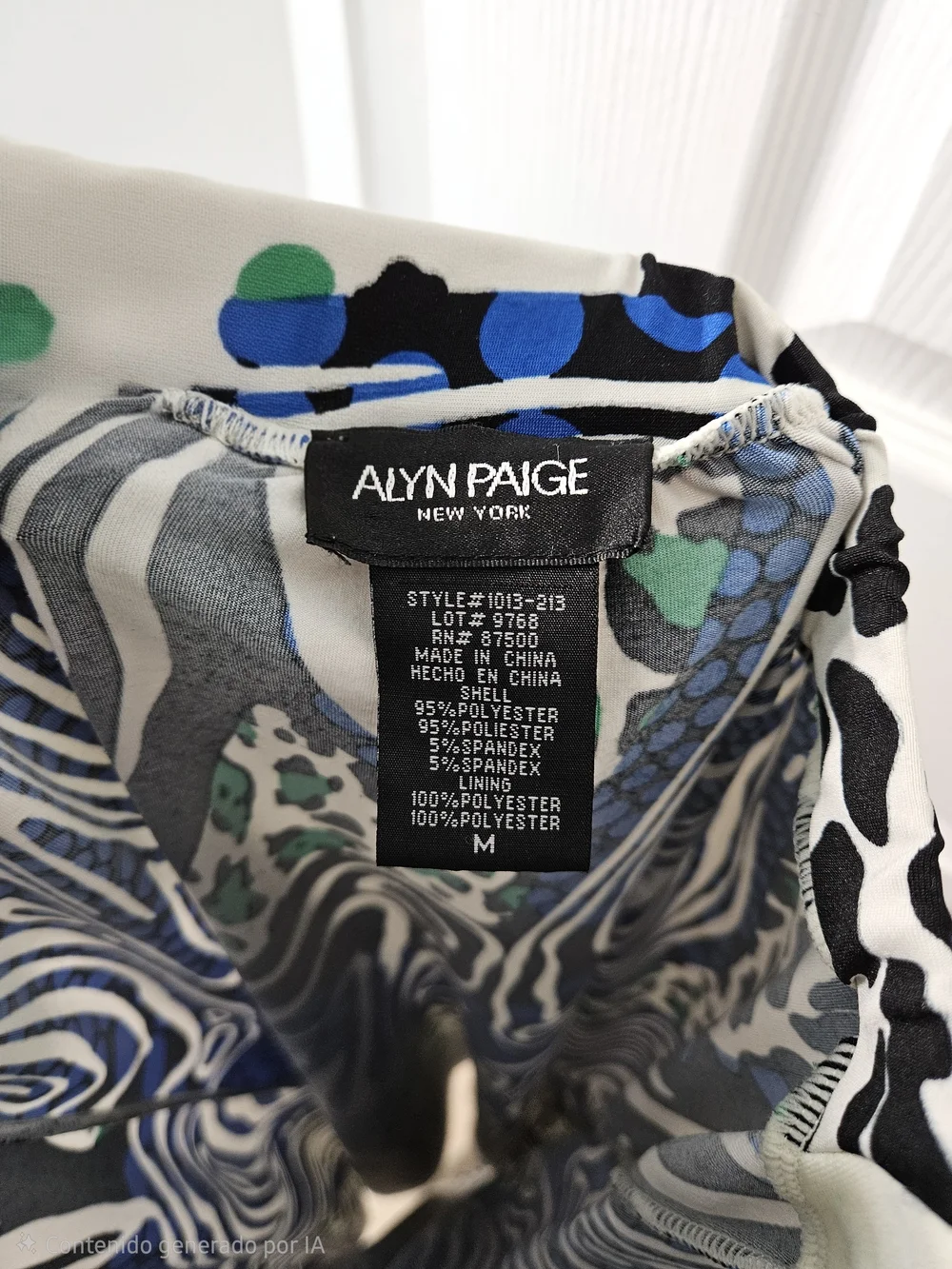 Alyn Paige Blue, Black & White Abstract Maxi Skirt